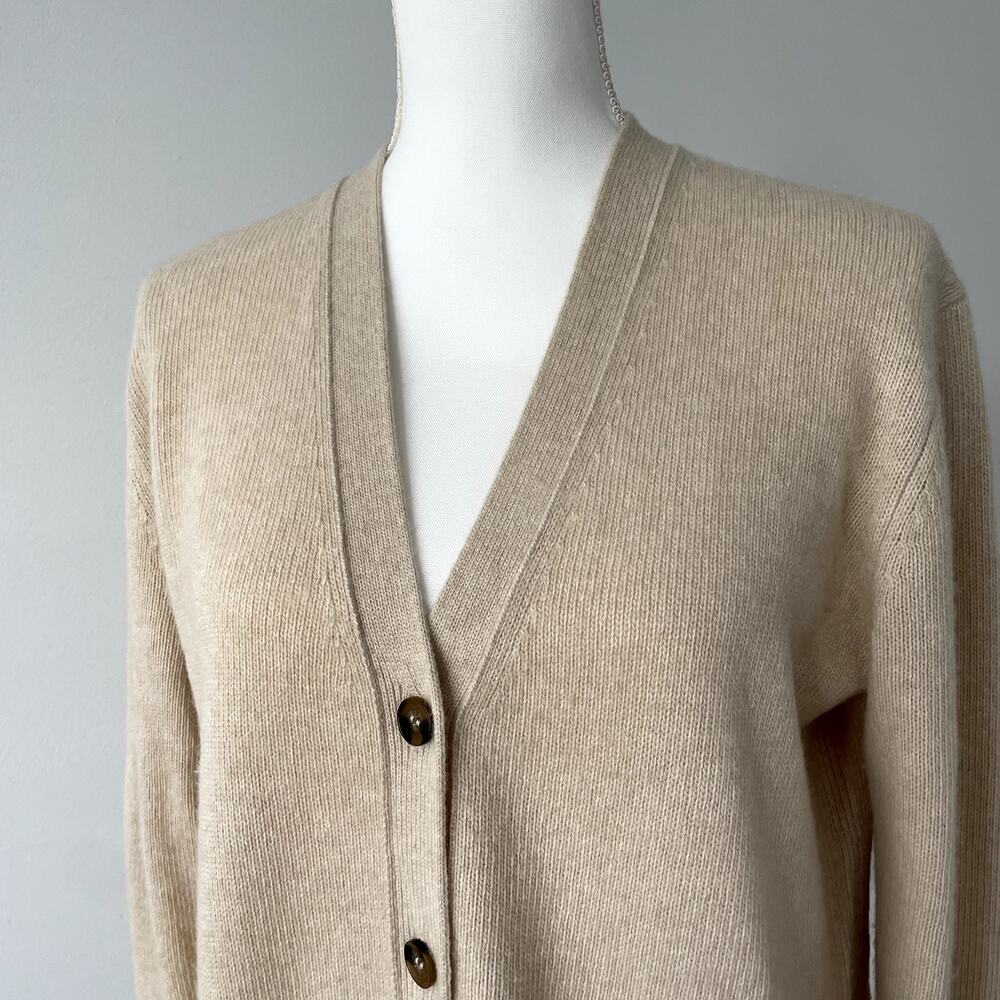 Jenni Kayne Everyday Cardigan Oatmeal Wool Cashmere Small - Picture 2 of 15